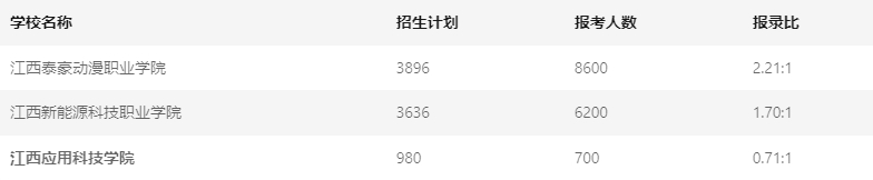 江西應用科技學院單招